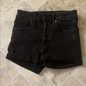 Stretchy Black Hi-Rise Shorts